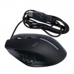 Mouse da gamer ultraveloce con luce RGB e design ergonomico vista area di stampa