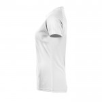 T shirt sportive personalizzate traspirabili colore bianco vista laterale