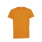 T shirt sportive con logo per bambini colore arancione