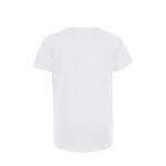 T shirt sportive con logo per bambini colore bianco vista posteriore