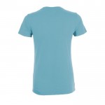 T shirt donna con logo da 150 g/m² colore azzurro vista posteriore