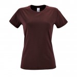 T shirt donna con logo da 150 g/m² colore granata