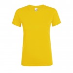 T shirt donna con logo da 150 g/m² colore giallo scuro