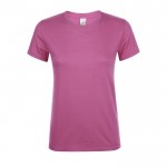T shirt donna con logo da 150 g/m² colore rosa