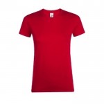 T shirt donna con logo da 150 g/m² colore rosso