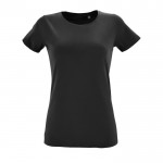 T shirt con logo in cotone semi pettinato  colore nero