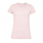 T shirt con logo in cotone semi pettinato  colore rosa