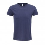 T shirt promozionali in cotone organico colore blu mare