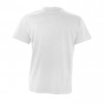 T shirt pubblicitarie con scollo a V colore grigio chiaro jensato vista posteriore