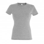 Magliette con logo aziendale per donne colore grigio jeansato