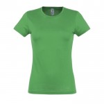 Magliette con logo aziendale per donne colore verde