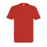 Colorate t shirt pubblicitarie con logo colore rosso mattone