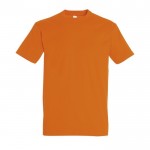 Colorate t shirt pubblicitarie con logo colore arancione