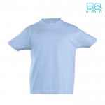 T shirt con stampa personalizzata colore azzurro pastello