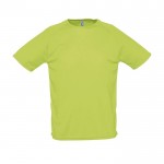 Magliette sportive personalizzate in poliestere colore verde chiaro 