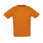 Magliette sportive personalizzate in poliestere colore arancione