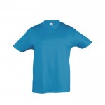 T shirt bambino personalizzate colore azzurro ciano