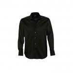 Camicia da uomo in cotone ed elastan da 140g/m² SOL'S Brighton color nero