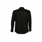Camicia da uomo in cotone ed elastan da 140g/m² SOL'S Brighton color nero vista posteriore