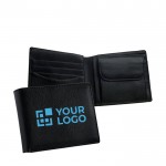 Elegante portafoglio personalizzato in pelle vista area di stampa