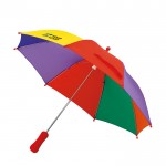 Colorati ombrelli con logo aziendale vista area di stampa