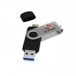 USB personalizzata con doppia connessione vista aperta
