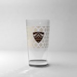 Bicchieri di vetro con logo per birra colore transparente per locali