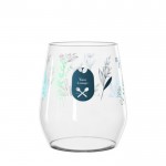 Bicchieri di vetro personalizzati con logo colore transparente 