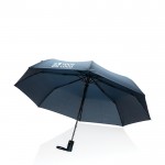 Piccolo e resistente ombrello con logo vista area di stampa