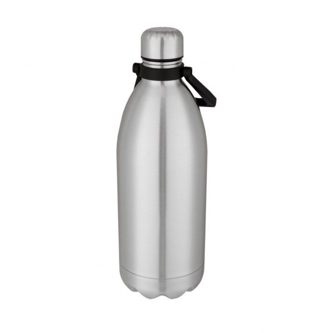Bottiglia extra large con funzione termica color argento