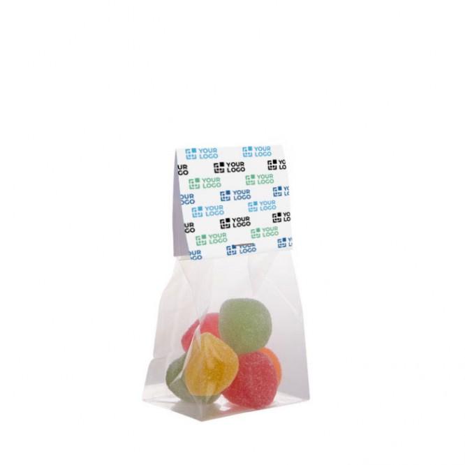 Caramelle gommose alla frutta zuccherate in sacchetto da 50g color trasparente vista principale