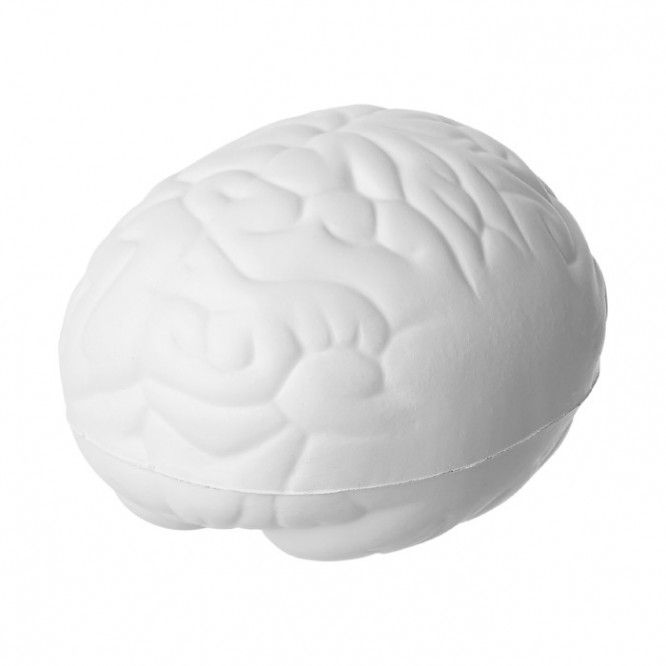Gadget antistress a forma di cervello color bianco