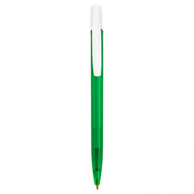 Penne aziendali con clip bianca color verde scuro
