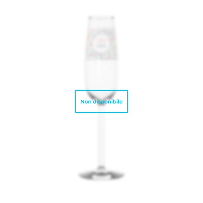 Bicchieri in vetro personalizzati con logo per prosecco stock finito