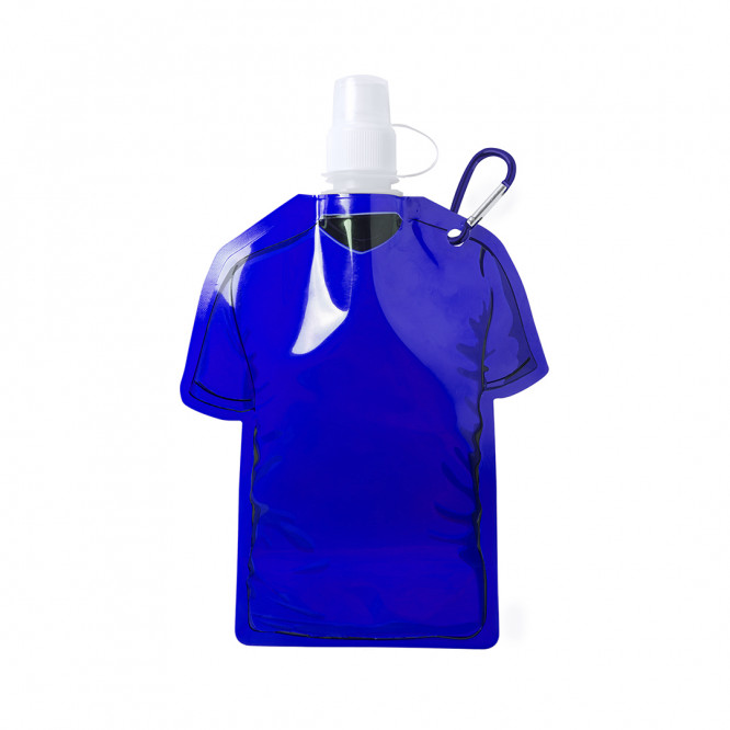 Borraccia pieghevole a forma di T-shirt color blu