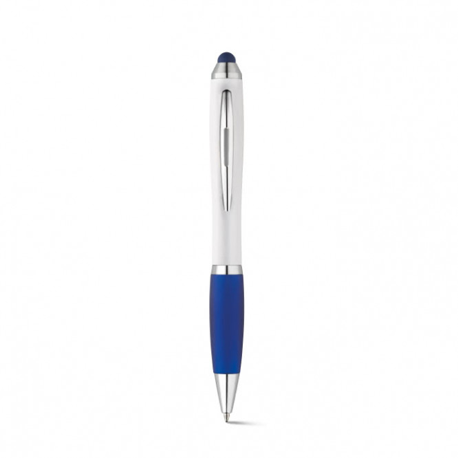 Classica penna promozionale bianca color blu