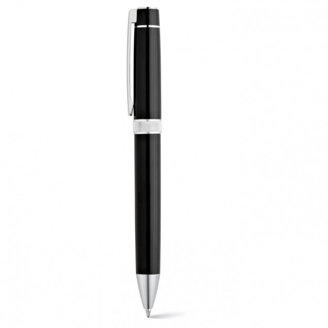 Astuccio contenente una penna roller e una penna a sfera color nero