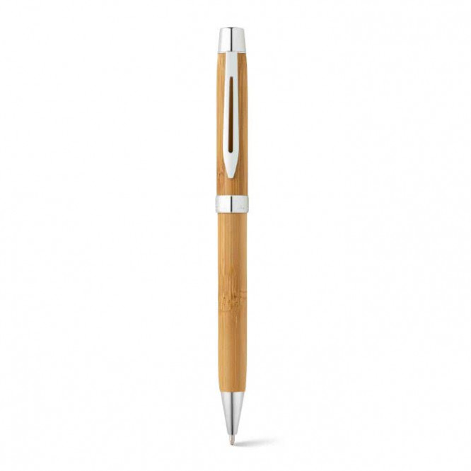 Penna pubblicitaria di bambù con astuccio personalizzabile