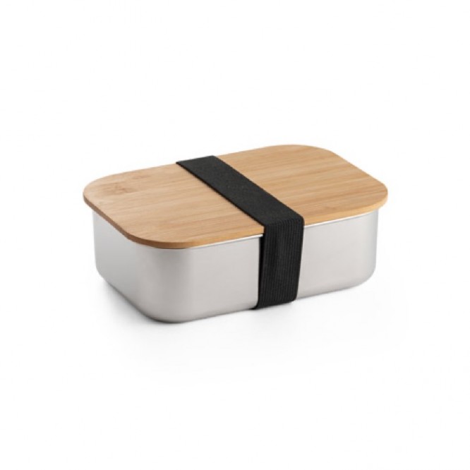 Lunch box in acciaio inox e bambù