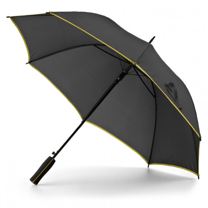 Raffinato ombrello promozionale con dettaglio colorato color giallo
