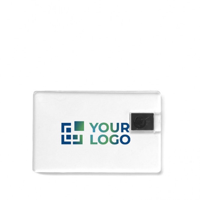Pendrive a forma di carta trasparente con il tuo logo