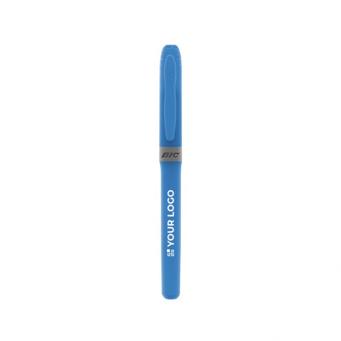 Evidenziatore promozionale a forma di penna color blu