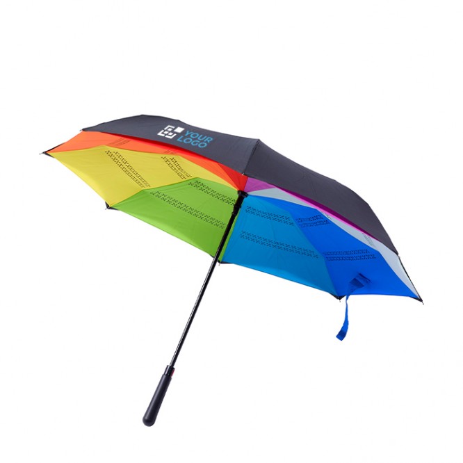 Un arcobaleno di colori per il tuo ombrello vista area di stampa