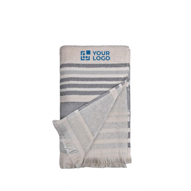 Asciugamano promozionale in cotone con logo aziendale vista area di stampa