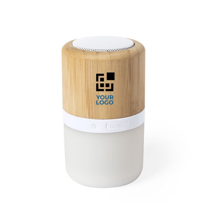 Speaker bluetooth personalizzati in legno con luce