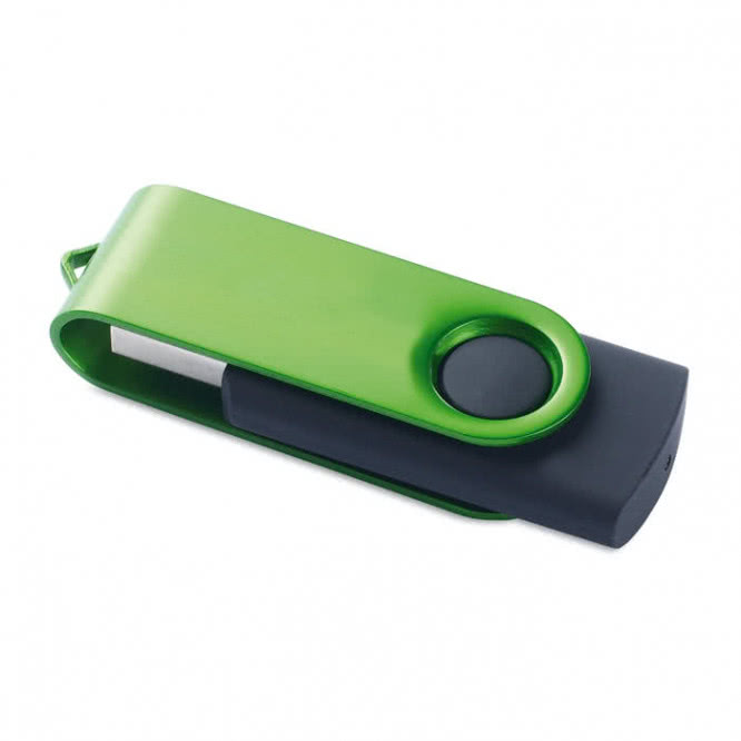 chiavette usb promozionali con clip a colori colore verde