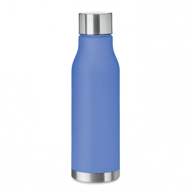 Bottiglia promozionale con finitura in gomma color blu