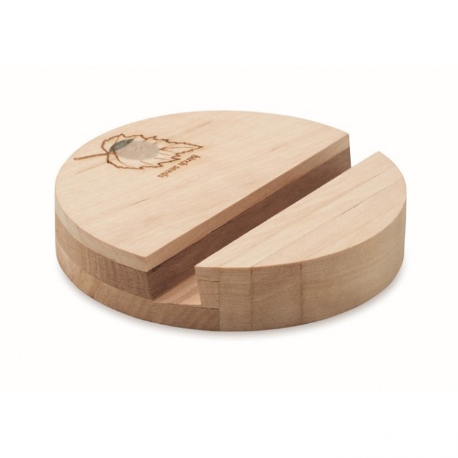 Semplice supporto in legno di forma rotonda