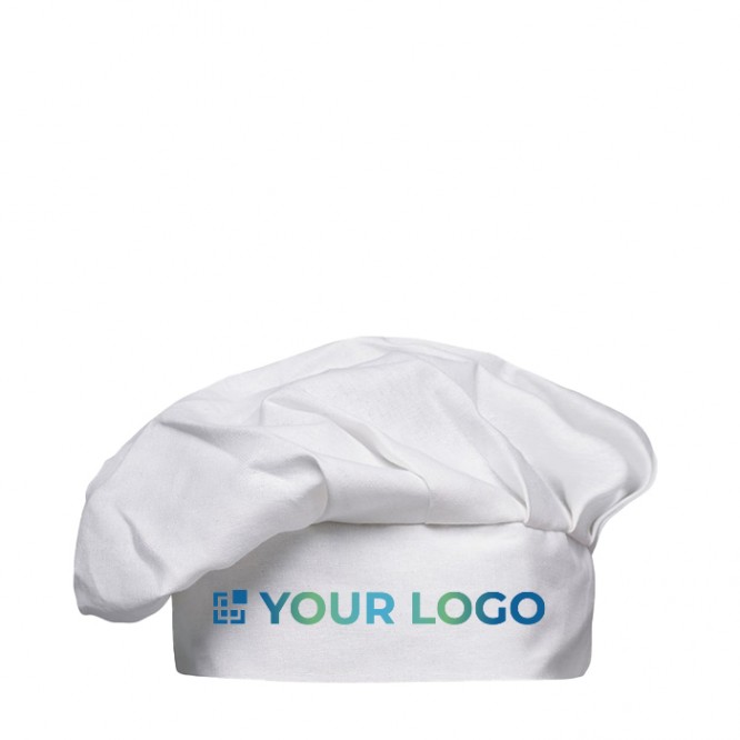 Cappello da cuoco pubblicitario in cotone colore nero