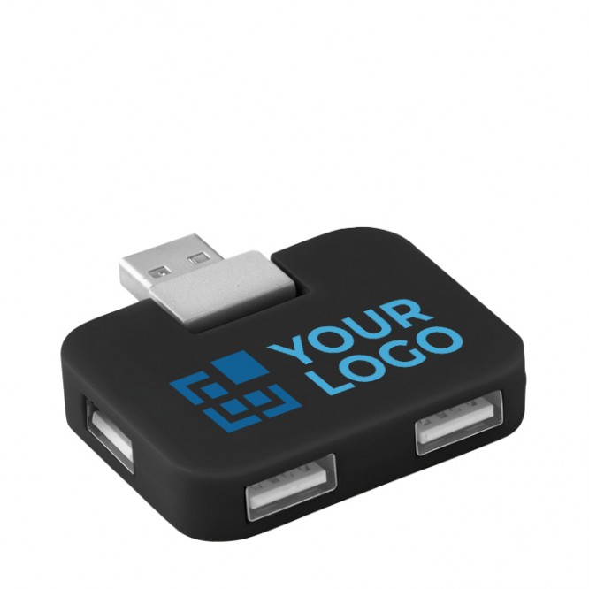 Hub USB personalizzato da 4 porte colore nero